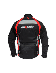 Chaqueta Carrera Red - Antifricción, Protecciones Certificadas e Impermeable - 1 - Hecha 100% a mano. Cuello estilo mandarín. Te 2