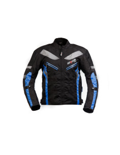 Chaqueta Sequoia Carrera Blue de Protección Antifricción con protecciones certificadas impermeable