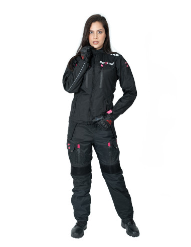 Chaqueta Black Pro Dama - Chaqueta de Protección de Moto para Damas...