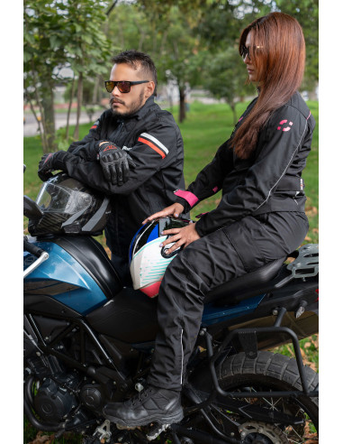 Chaqueta Black Pro Dama - Chaqueta de Protección de Moto para Damas...