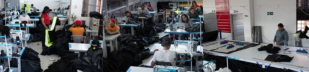 Área de corte y confección de impermeables - servicios de fabricación Sequoia Speed