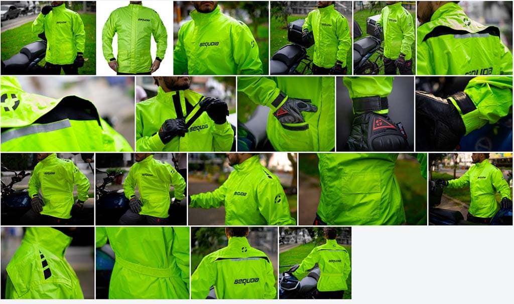 Impermeable para moto color verde neón reflectivo Sequoia Speed