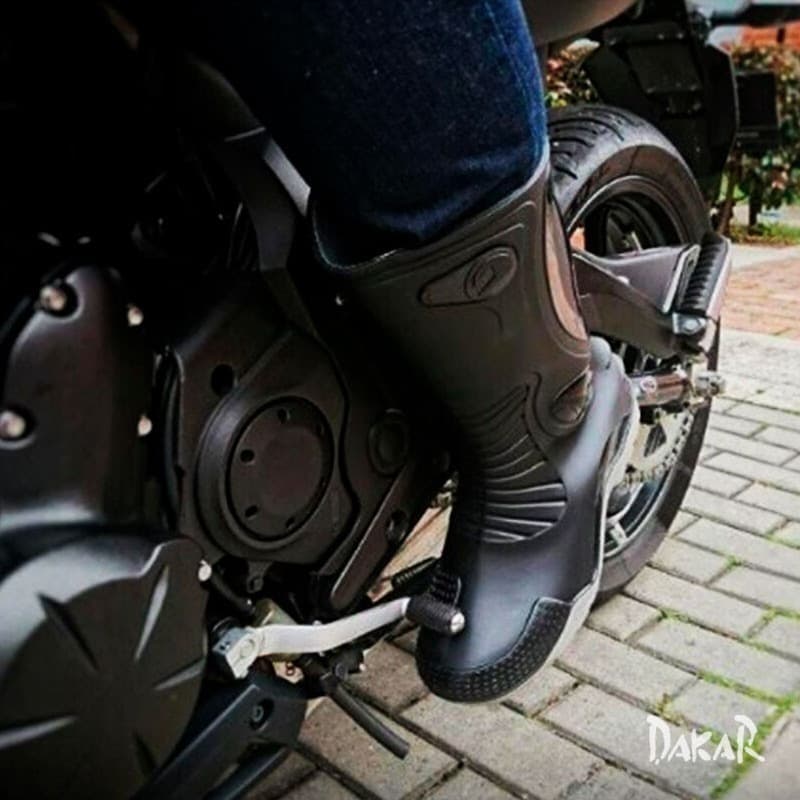 Botas de Caucho Impermeables Dakar Negra  Moto, Motociclismo