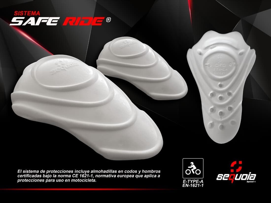 Chaqueta Reflectiva de Moto tipo Cortaviento con Protecciones Motociclista para Damas y Caballeros