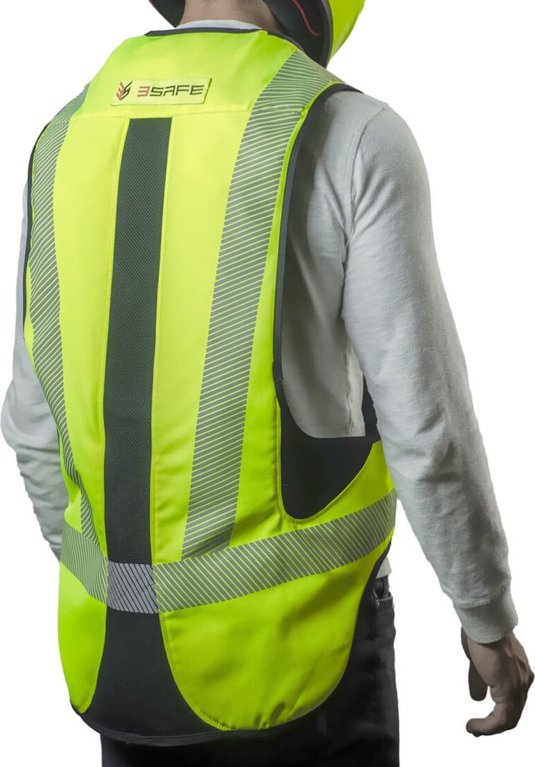 Chaleco Airbag Motociclista Verde Reflectivo Alta Visibilidad