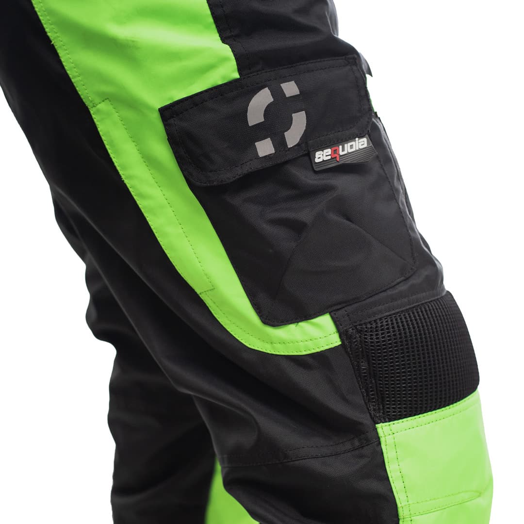 Pantalón GAS GREEN, Protección Rodillas Certificadas Removibles, Impermeable detalle material - Antifriccion impermeable