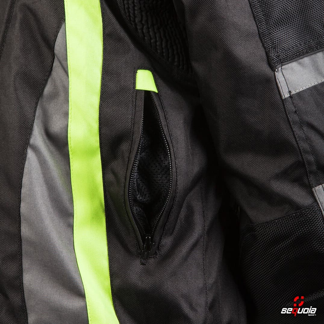 Chaqueta Carrera Green - Antifricción con Protecciones Certificadas e Impermeable 100 detalle material - Antifriccion impe...