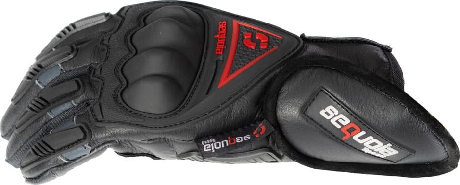 Guantes Caña Media de Cuero Intruder para Moto de Protección detalle costuras termoselladas