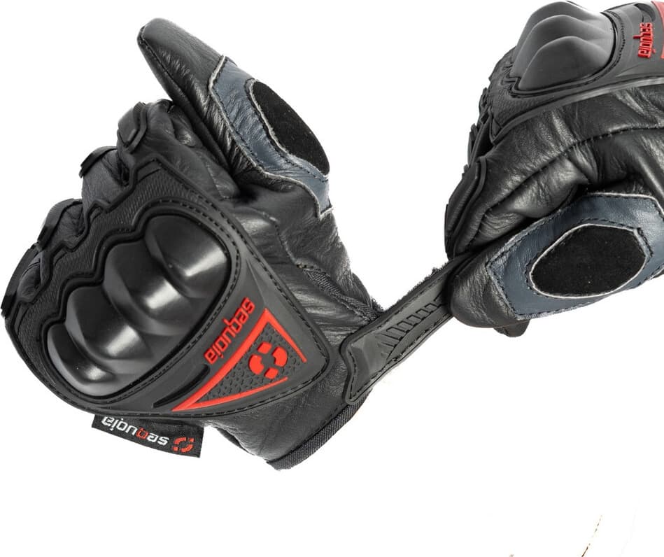 Guantes Caña corta de Cuero Raptor para Moto de Protección detalle material - Antifriccion impermeable