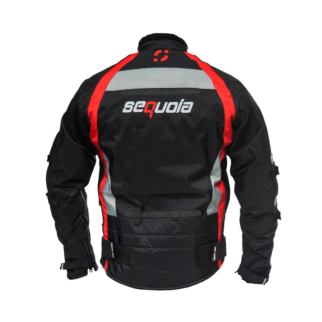 Chaqueta Carrera Red - Antifricción, Protecciones Certificadas e Impermeable vista posterior - Proteccion para motociclista