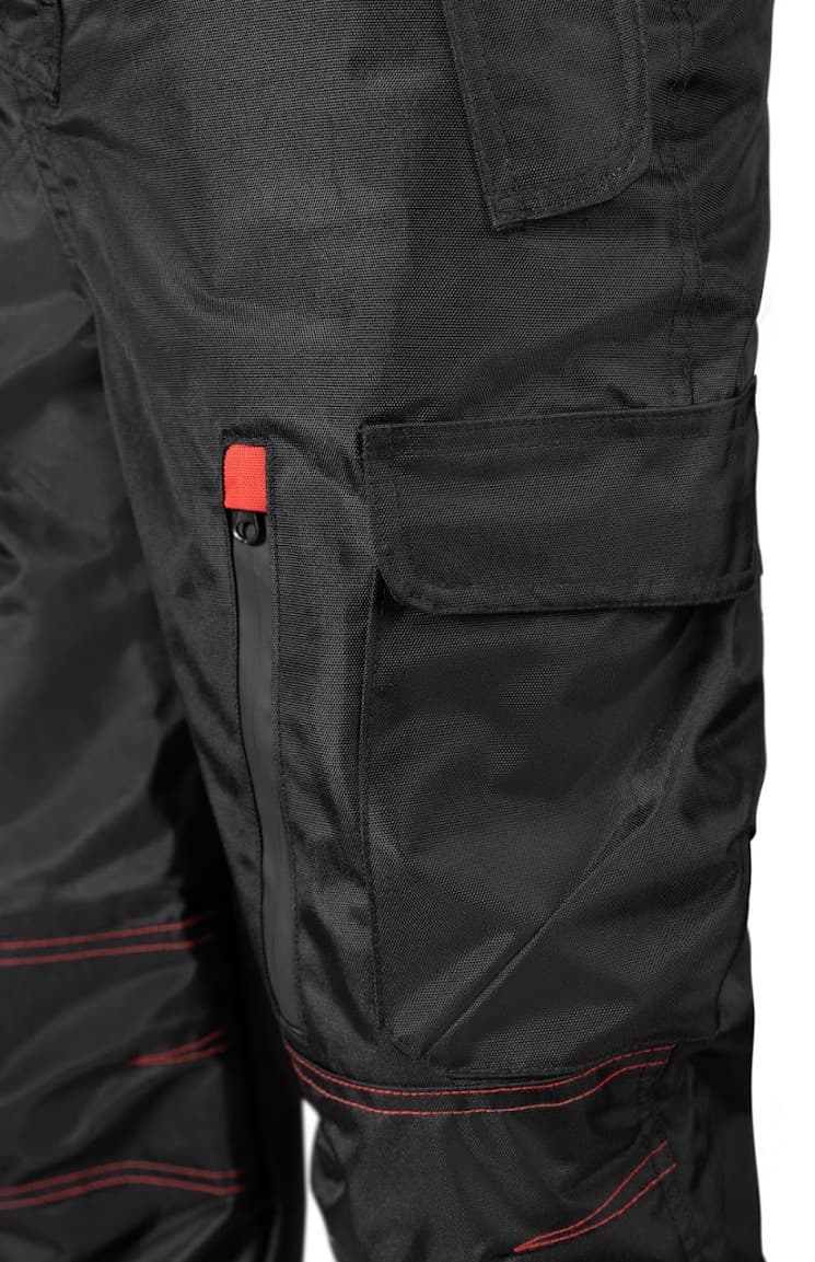 Pantalón BLACK PRO - Pantalón Antifricción impermeable para Motorizado con Protecciones Certificadas detalle protecciones ...