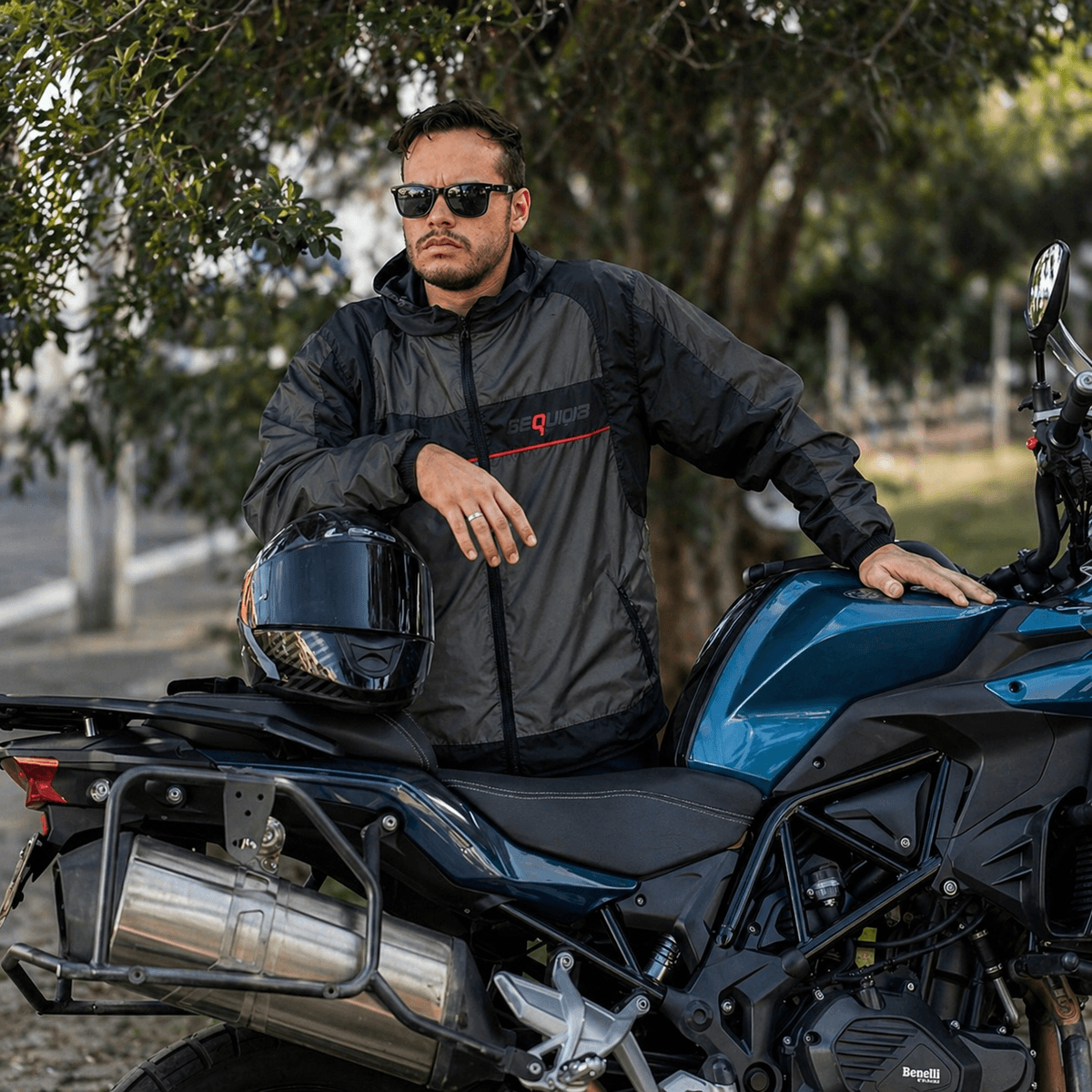 Chaqueta Reflectiva Doble Faz Negra impermeable de Moto para Mujer y Caballeros - Chaquetas para Moto para moto