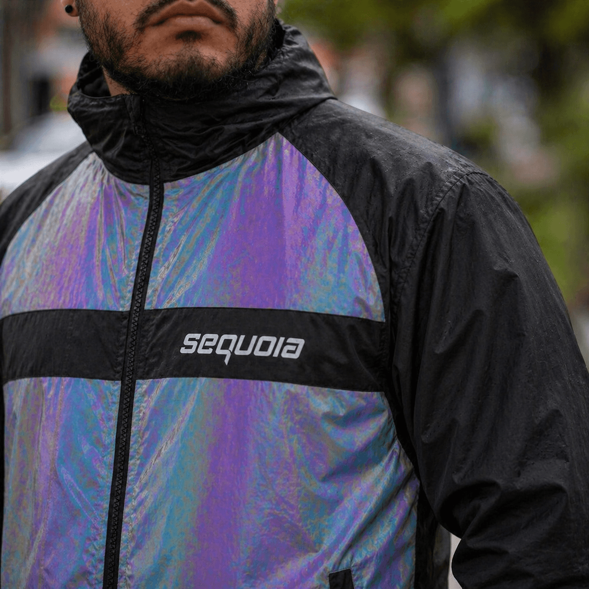 Chaqueta Reflectiva Tornasol de Moto tipo Cortaviento con Protecciones Motociclista para Mujer y Caballeros