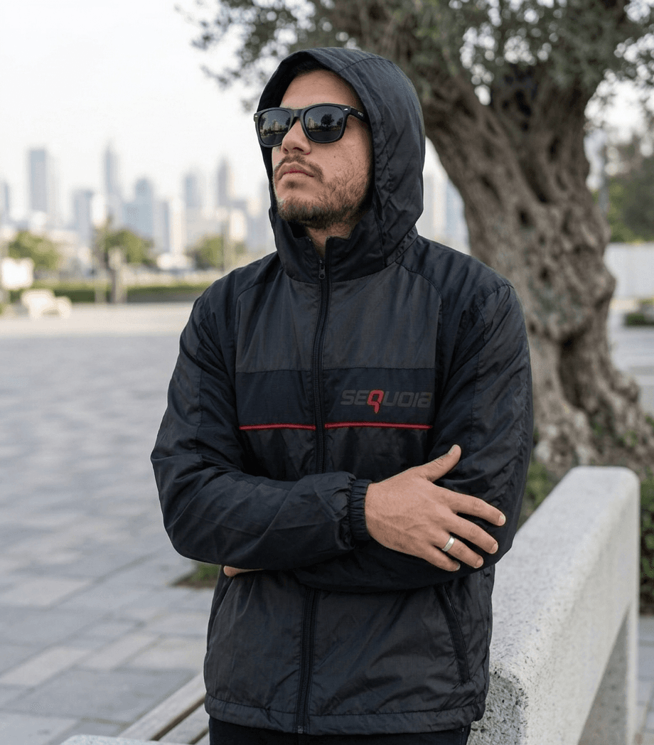 Chaqueta Reflectiva Doble Faz Negra impermeable de Moto para Mujer y Caballeros