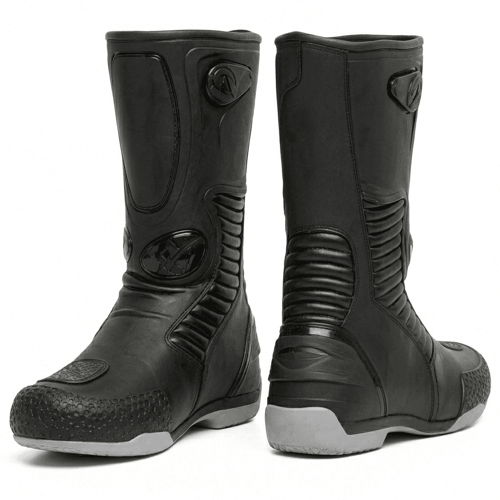 Botas de Caucho Impermeables Dakar Negra Moto, Motociclismo