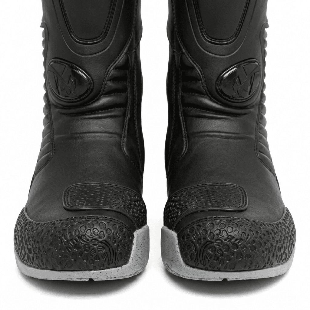 Botas de Caucho Impermeables Dakar Negra Moto, Motociclismo
