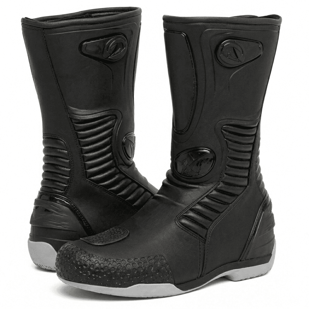 Botas de Caucho Impermeables Dakar Negra Moto, Motociclismo