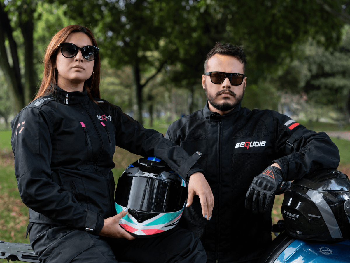 Chaqueta Black Pro Mujer - Chaqueta de Protección de Moto para Mujer Impermeable Sequoia Speed