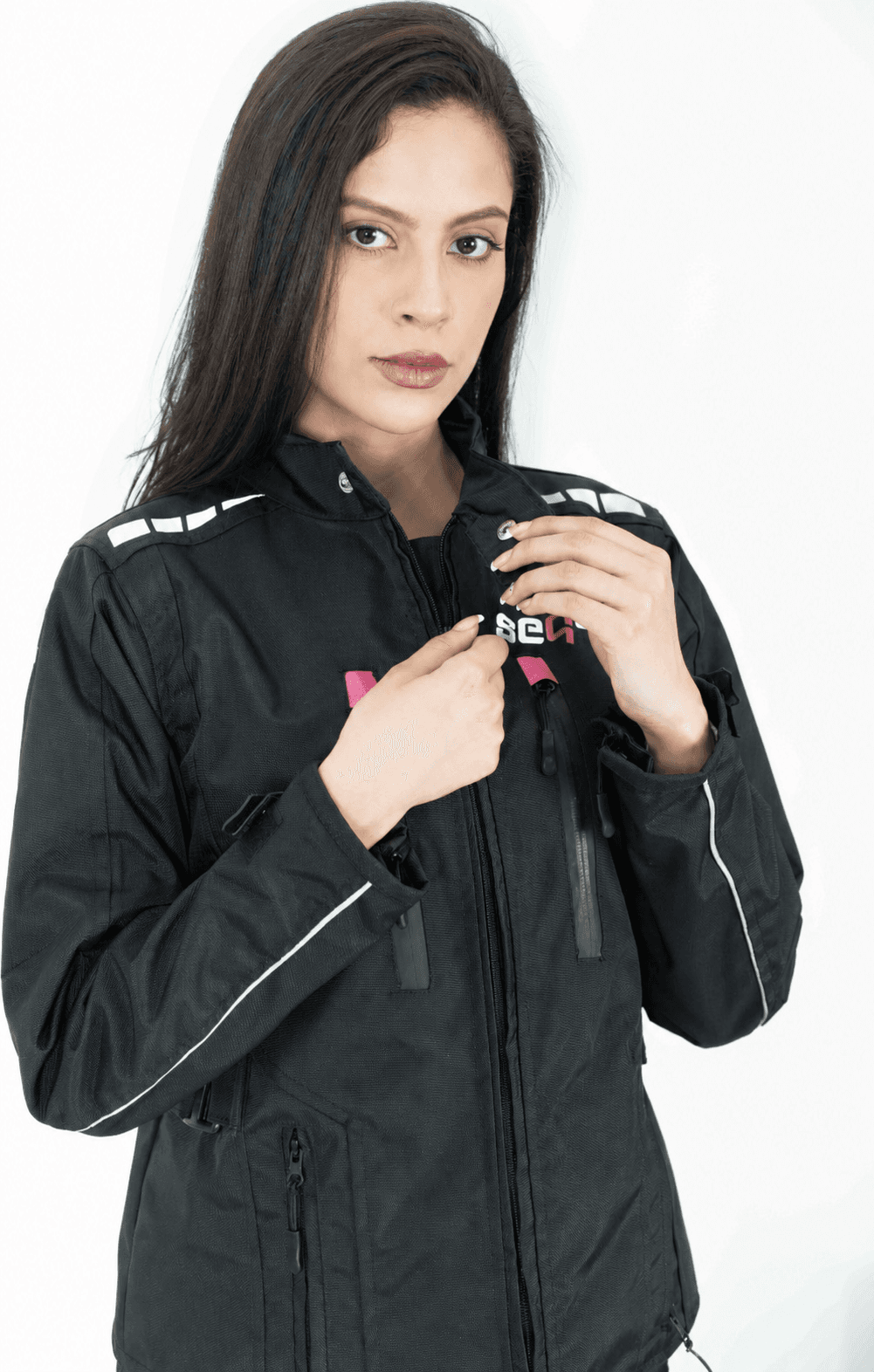 Chaqueta Black Pro Mujer - Chaqueta de Protección de Moto para Mujer Impermeable Sequoia Speed