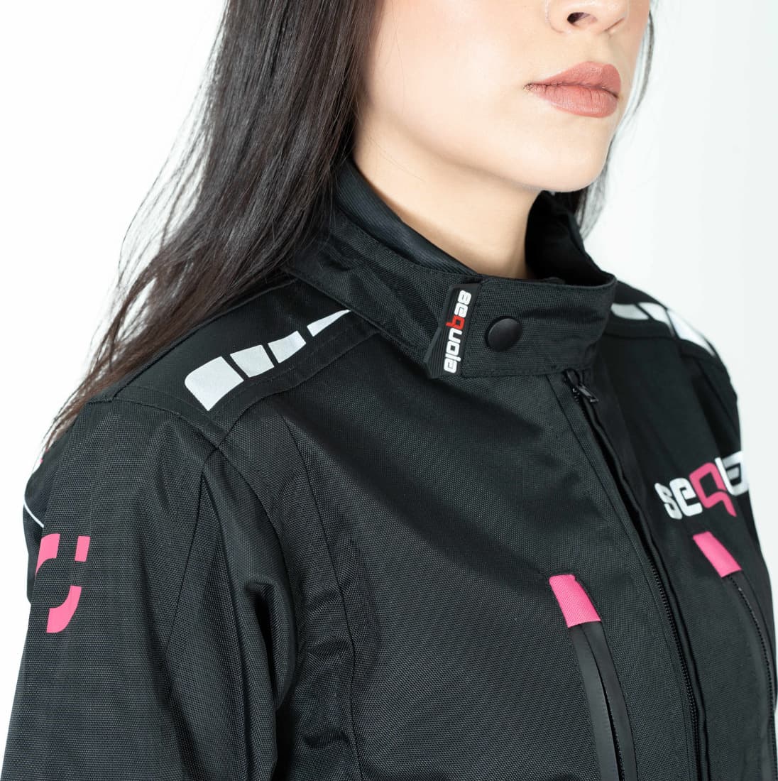 Chaqueta Black Pro Mujer - Chaqueta de Protección de Moto para Mujer Impermeable Sequoia Speed