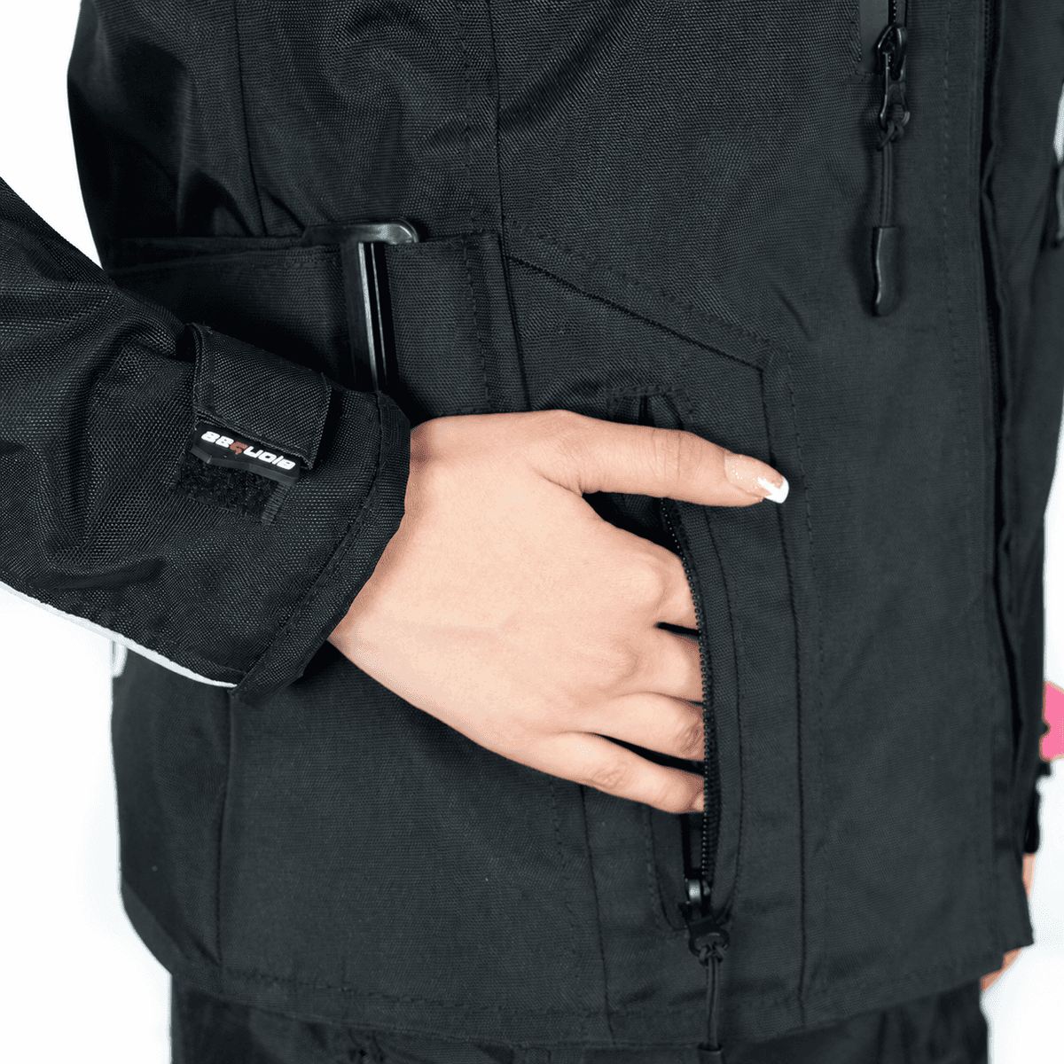 Chaqueta Black Pro Mujer - Chaqueta de Protección de Moto para Mujer Impermeable Sequoia Speed