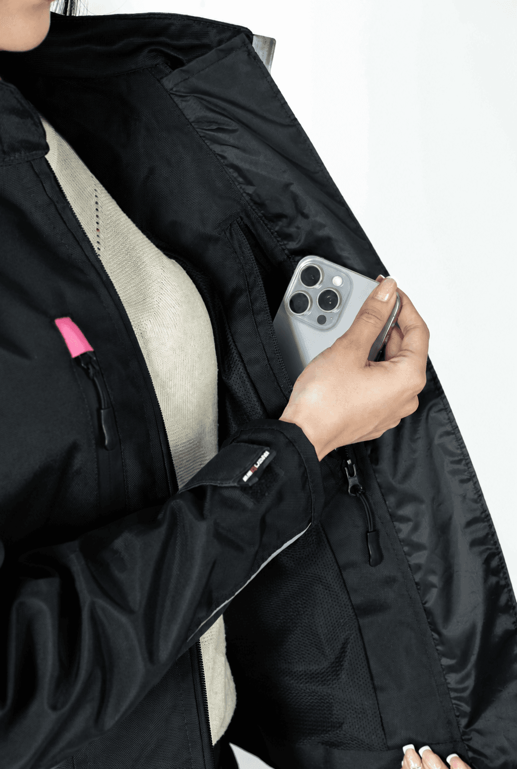 Chaqueta Black Pro Mujer - Chaqueta de Protección de Moto para Mujer Impermeable Sequoia Speed