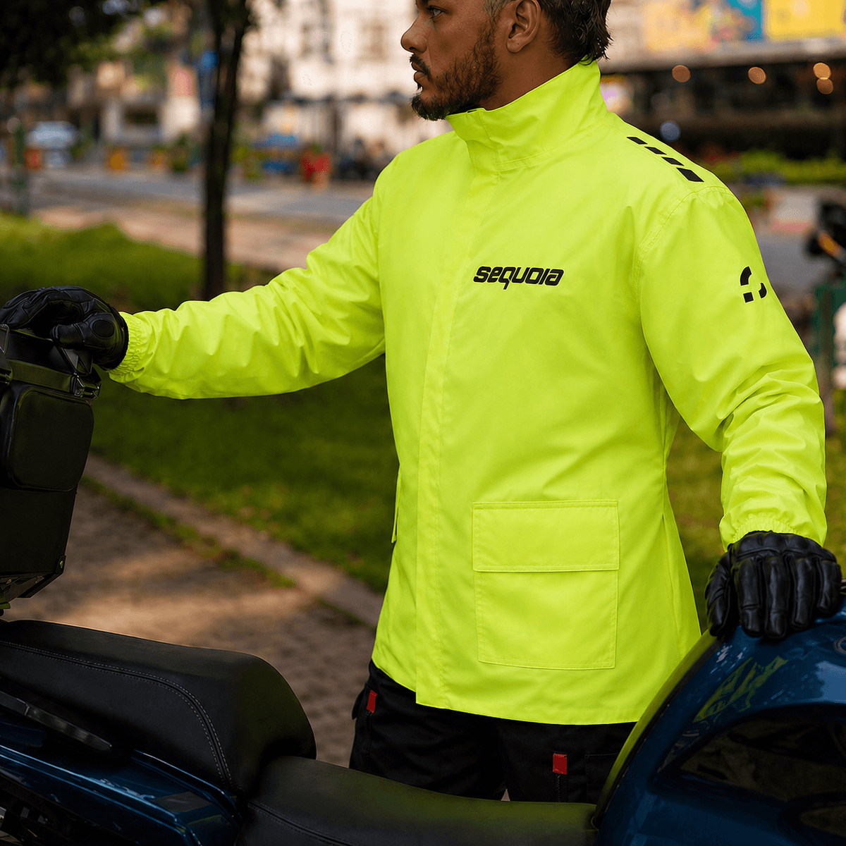 Combo Impermeable Hydra + Zapatones Sequoia Suela dura+ forro morral Moto, Motociclismo