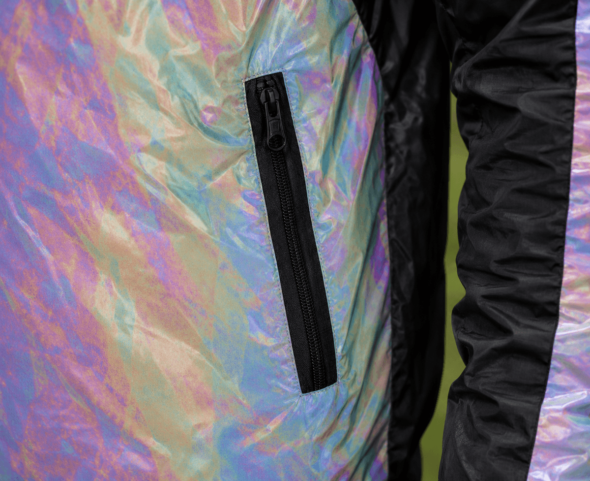 Chaqueta Reflectiva Tornasol de Moto tipo Cortaviento con Protecciones Motociclista para Mujer y Caballeros