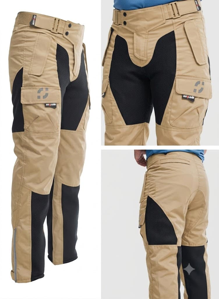 Pantalón MESH  ARENA- Pantalón de Malla Impermeable con Protecciones Removibles especial para Clima cálido