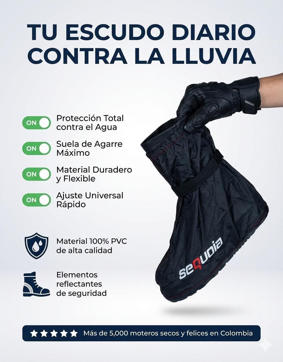 Zapatones impermeables para moto proteccion calzado lluvia