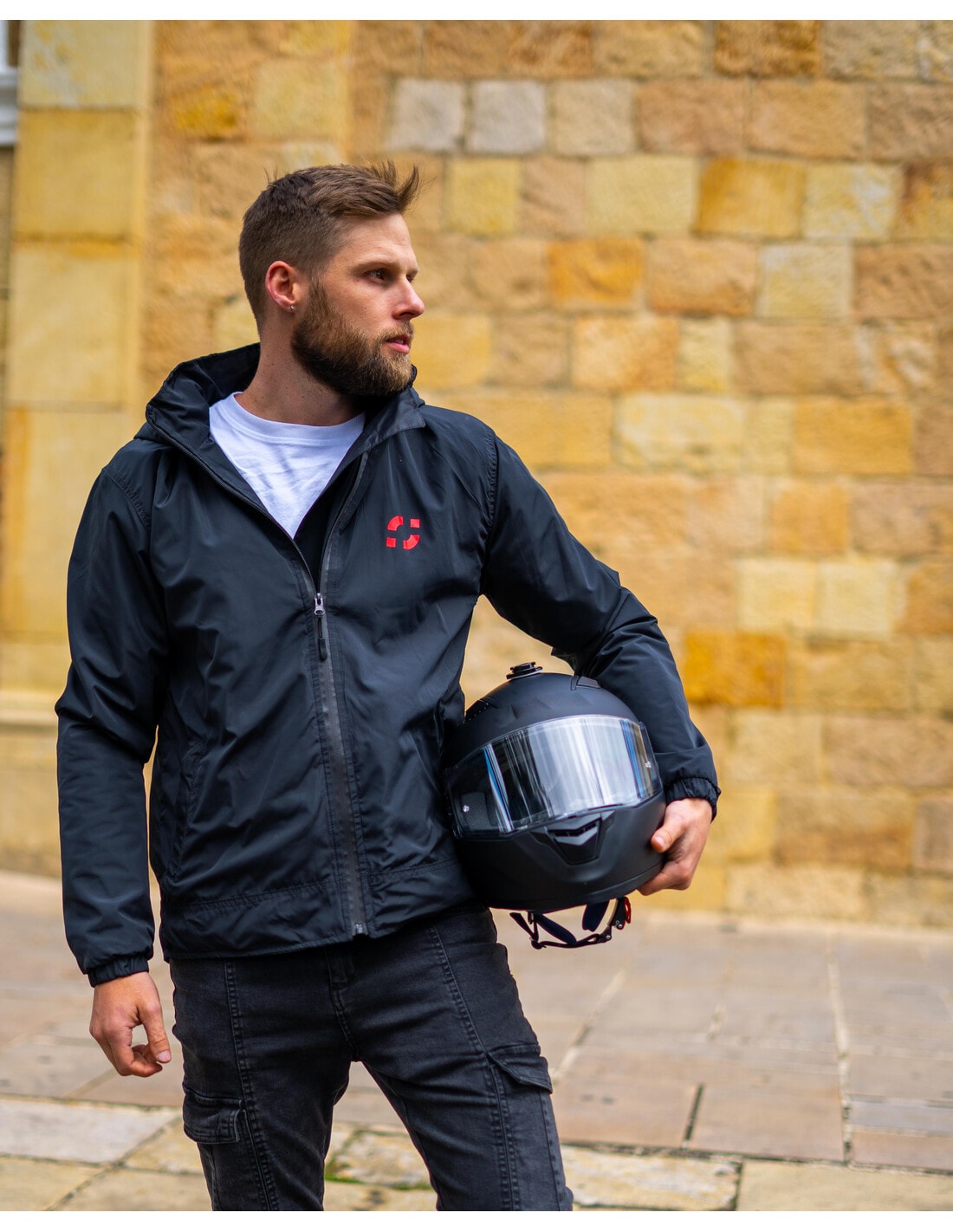 Chaqueta Impermeable con Protecciones Removibles Certificadas Unisex