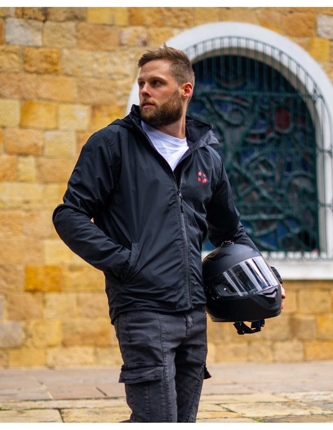 Chaqueta Impermeable con Protecciones Removibles Certificadas Unisex