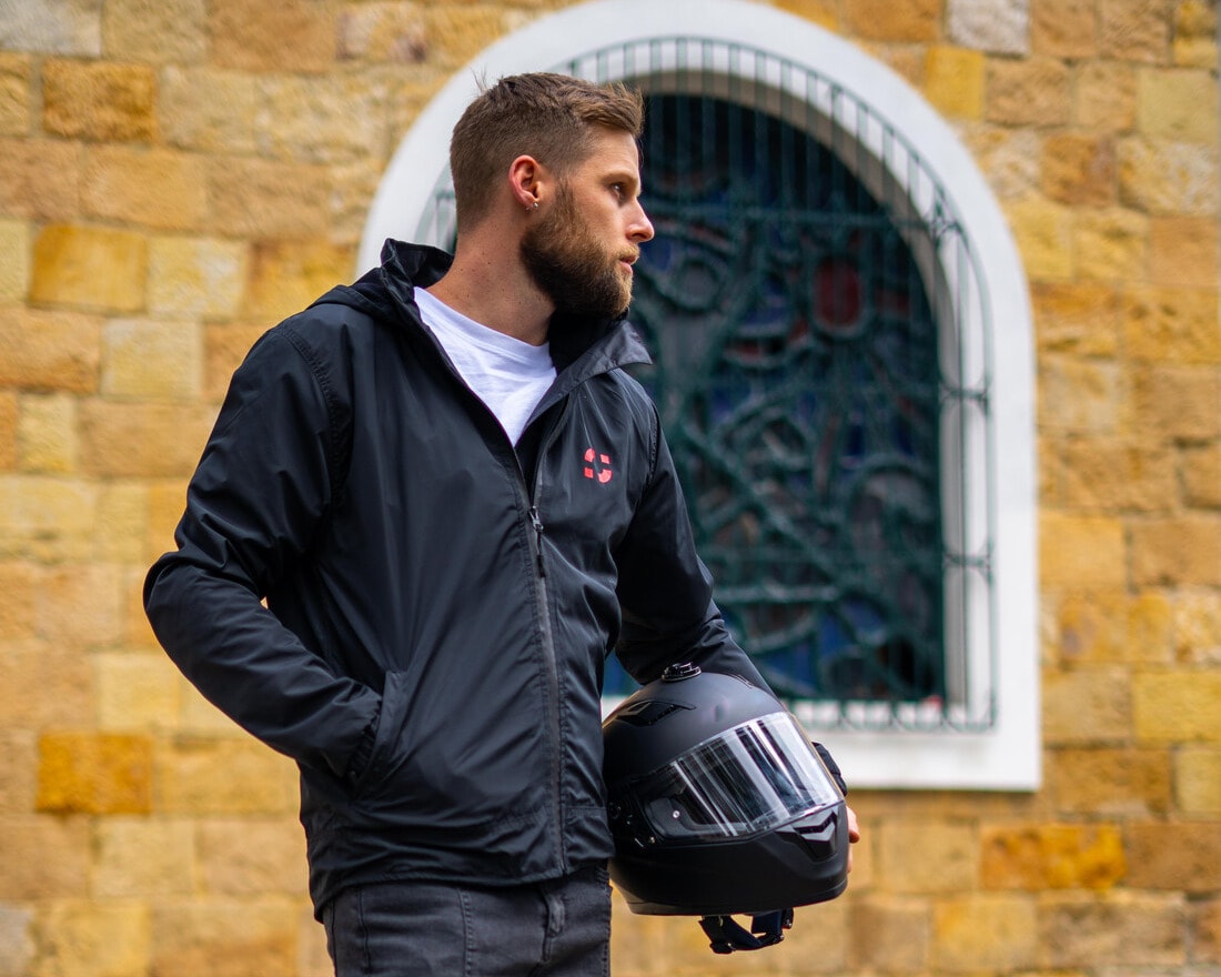 Chaqueta Impermeable con Protecciones Removibles Certificadas Unisex