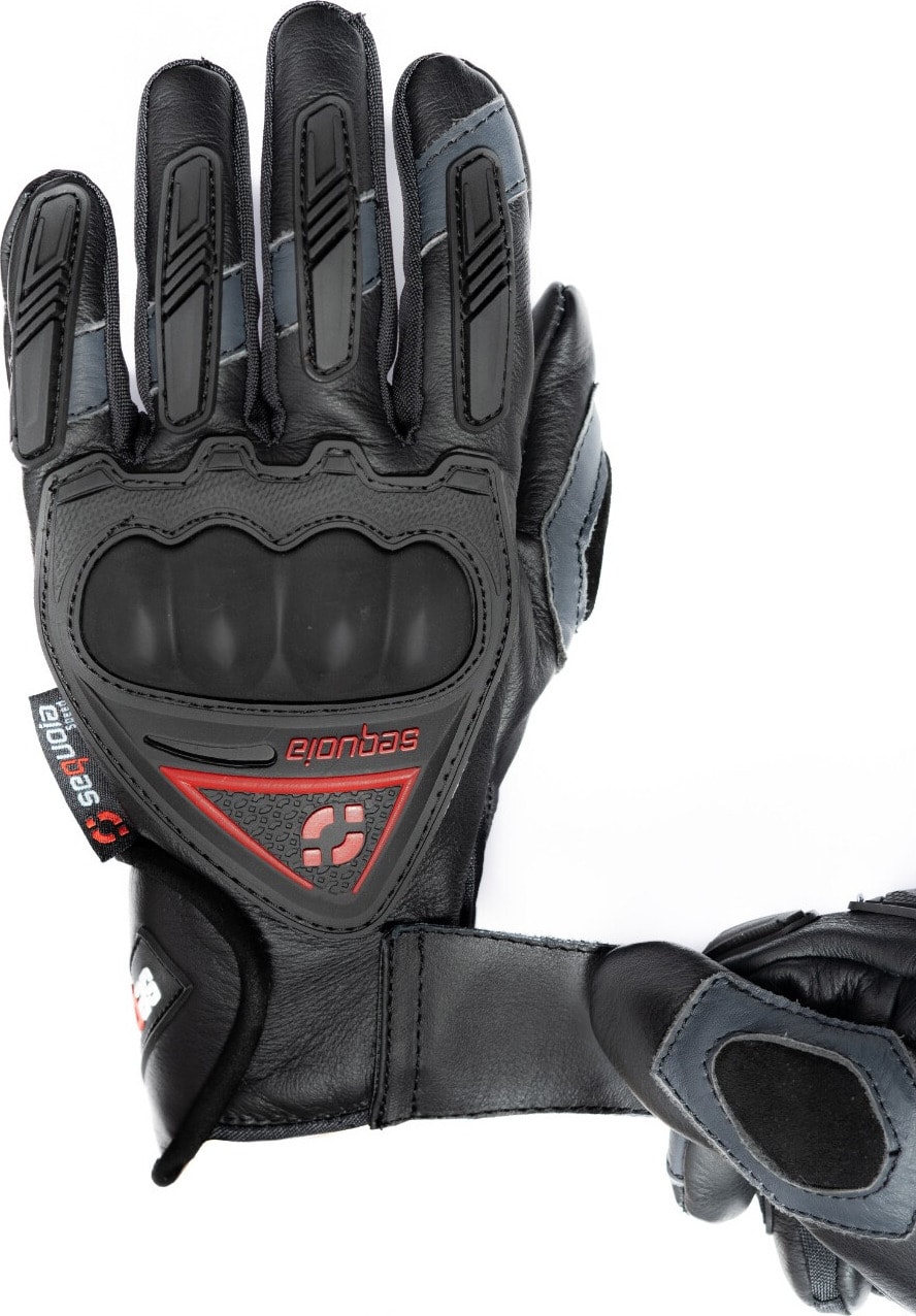 Guantes Caña Media de Cuero Intruder para Moto de Protección