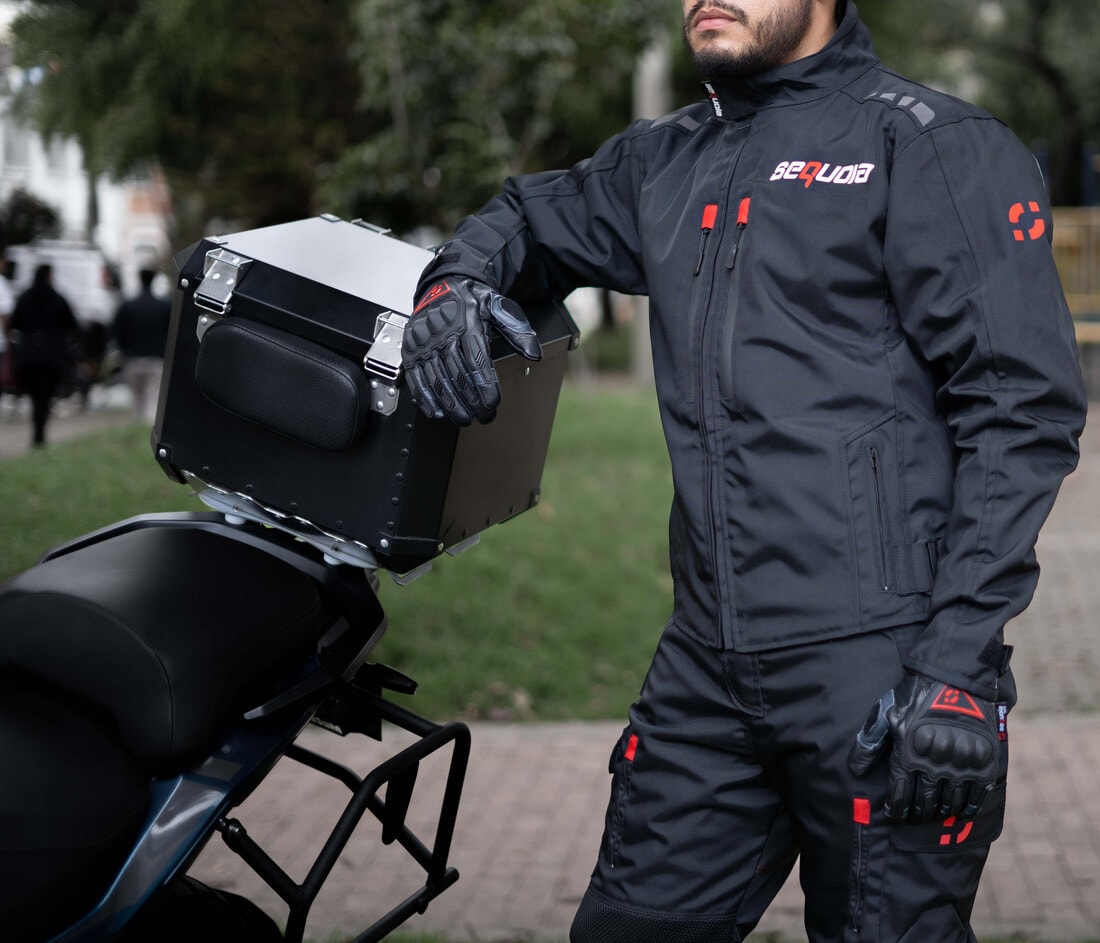 Traje anti fricción Black Pro  de Moto, Impermeable Sequoia Speed