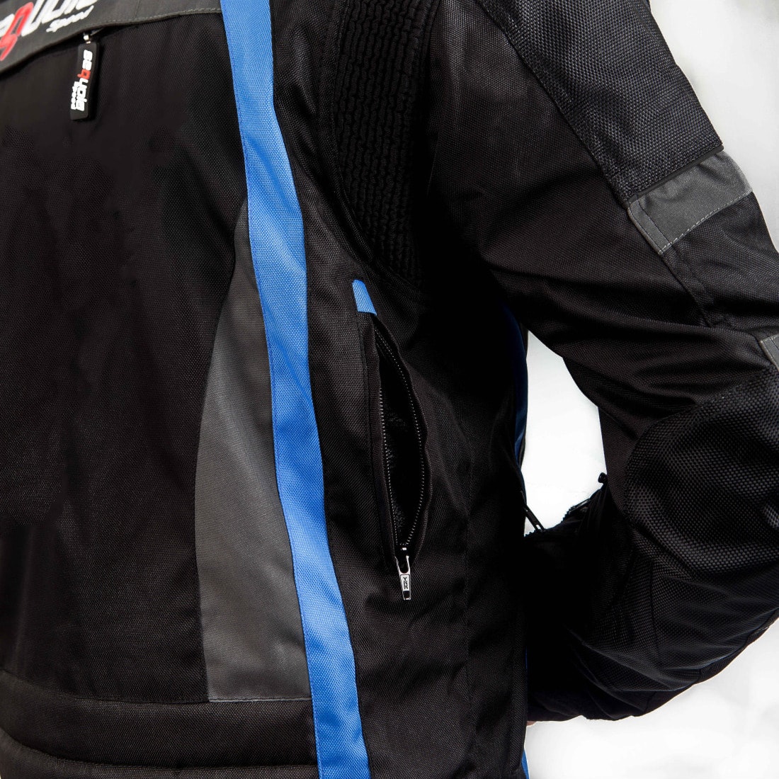 Chaqueta Carrera Blue - Chaqueta Antifricción de Moto, Impermeable Sequoia Speed