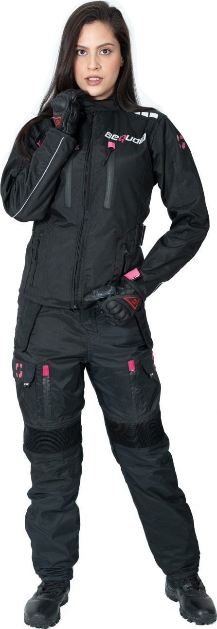 Chaqueta Black Pro Dama - Chaqueta de Protección de Moto para Damas Impermeable Sequoia Speed