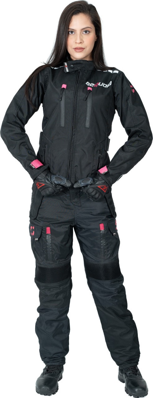 Chaqueta Black Pro Dama - Chaqueta de Protección de Moto para Damas Impermeable Sequoia Speed
