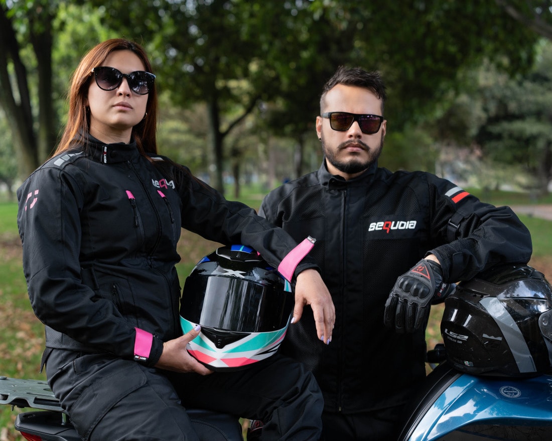 Chaqueta Black Pro Dama - Chaqueta de Protección de Moto para Damas Impermeable Sequoia Speed