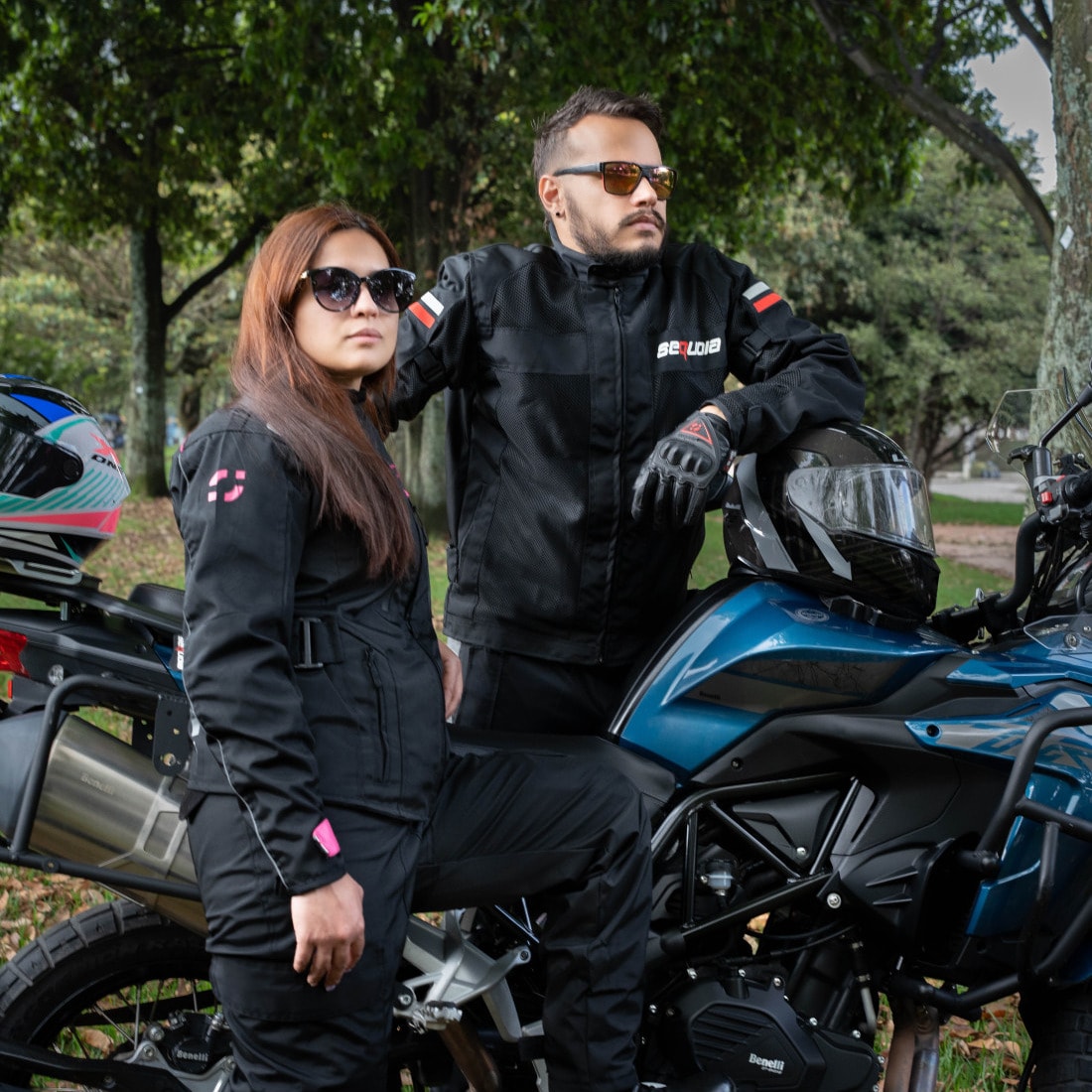 Chaqueta Black Pro Dama - Chaqueta de Protección de Moto para Damas Impermeable Sequoia Speed