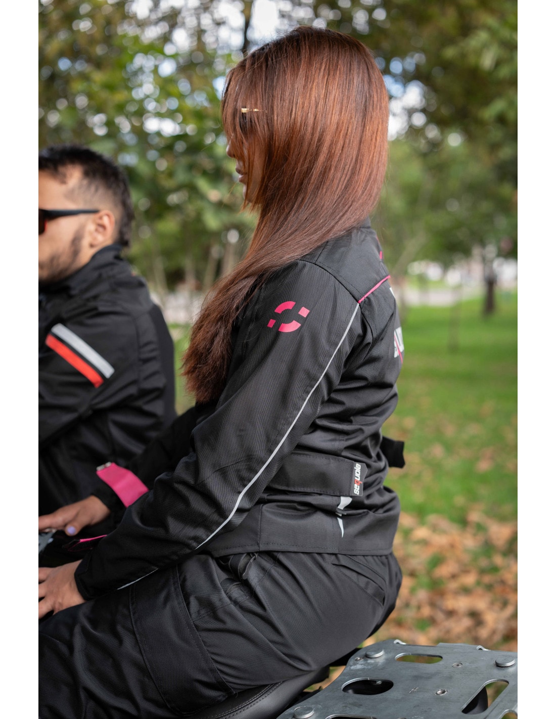 Chaqueta Black Pro Dama - Chaqueta de Protección de Moto para Damas Impermeable Sequoia Speed
