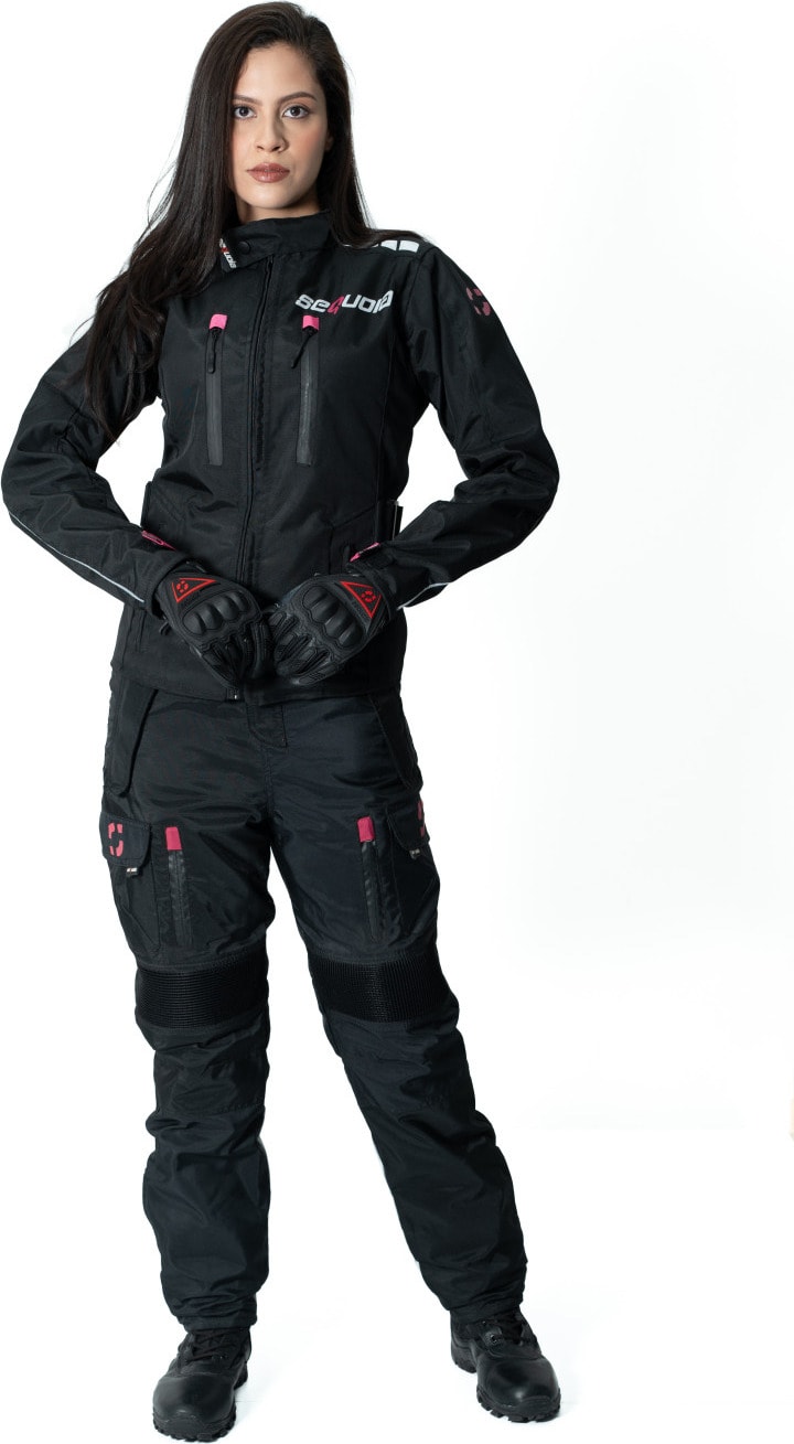 Chaqueta Black Pro Dama - Chaqueta de Protección de Moto para Damas Impermeable Sequoia Speed