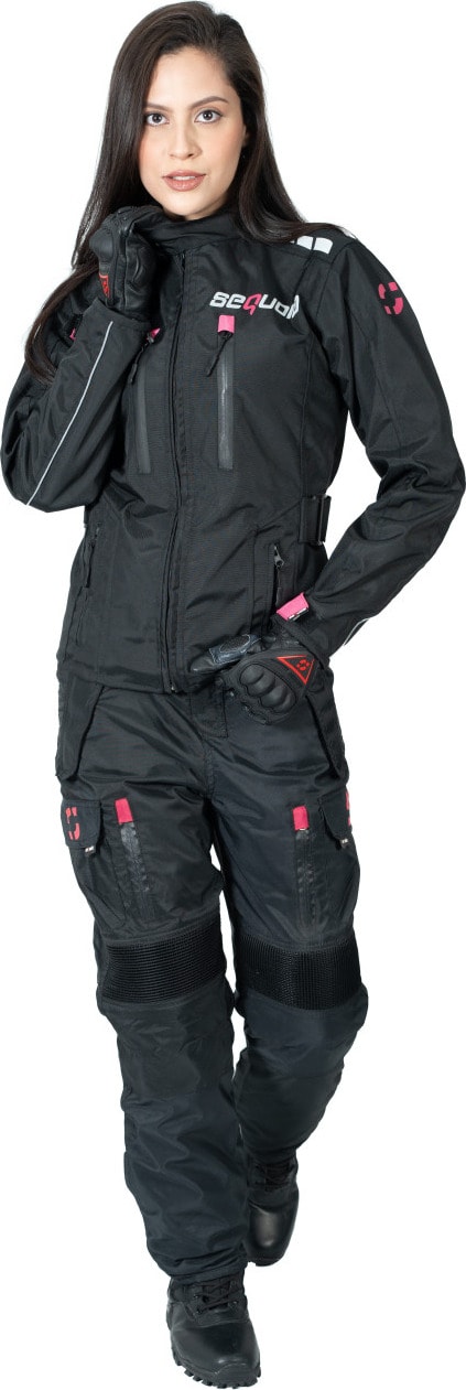 Chaqueta Black Pro Dama - Chaqueta de Protección de Moto para Damas Impermeable Sequoia Speed