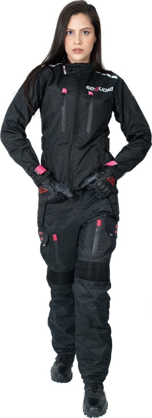 Chaqueta Black Pro Dama - Chaqueta de Protección de Moto para Damas Impermeable Sequoia Speed