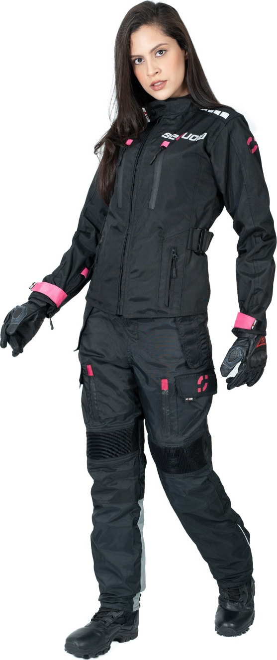 Chaqueta Black Pro Dama - Chaqueta de Protección de Moto para Damas Impermeable Sequoia Speed