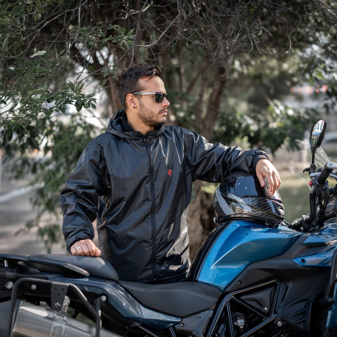 Chaqueta Reflectiva Doble Faz impermeable de Moto para Damas y Caballeros