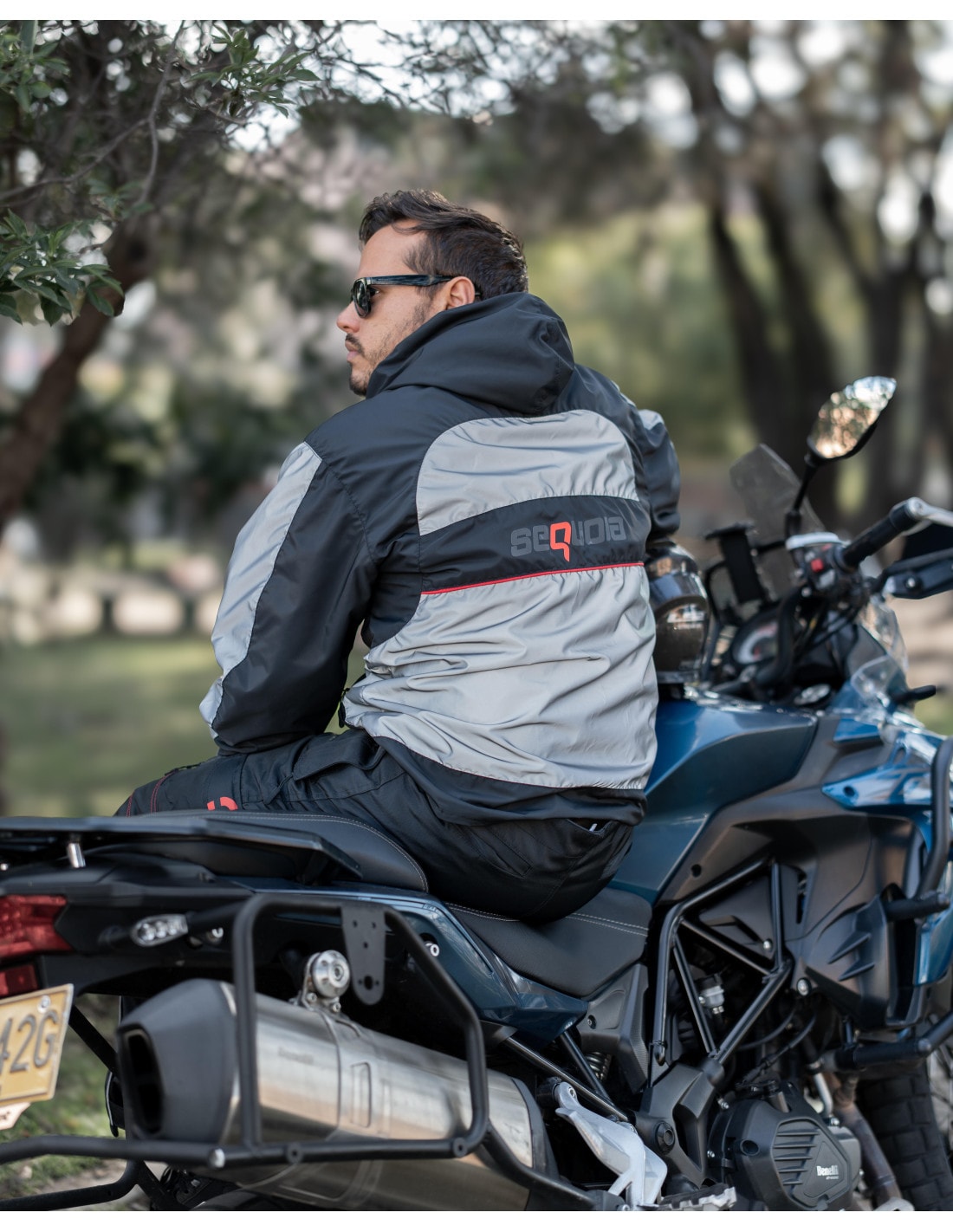 Chaqueta Reflectiva Doble Faz impermeable de Moto para Damas y Caballeros