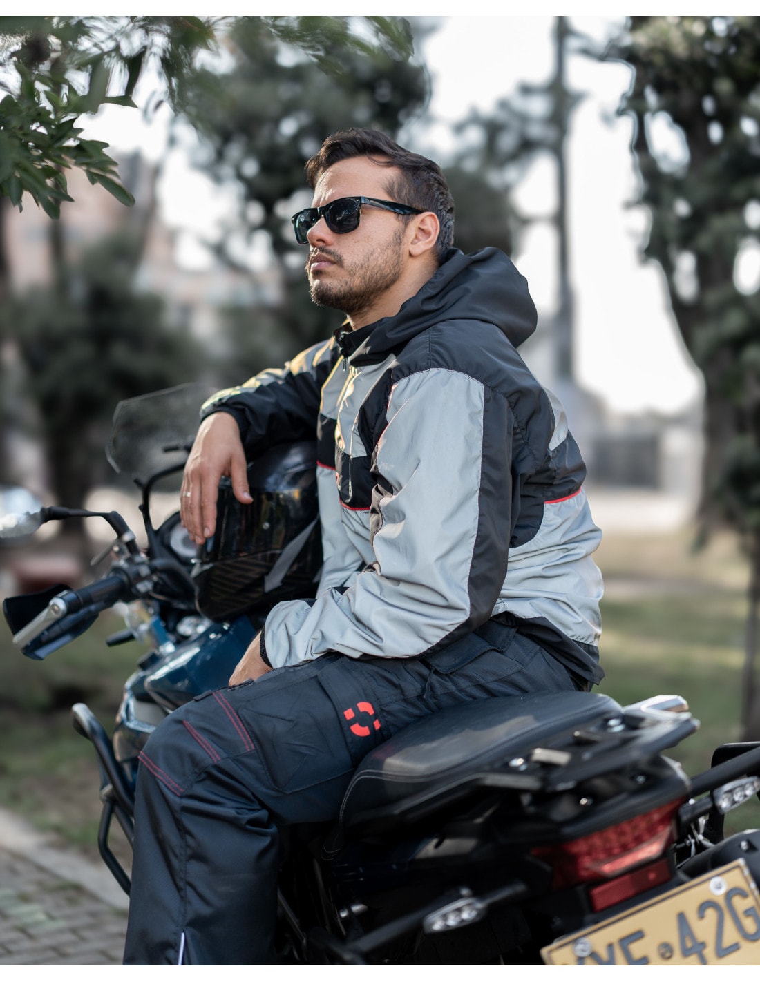 Chaqueta Reflectiva Doble Faz impermeable de Moto para Damas y Caballeros