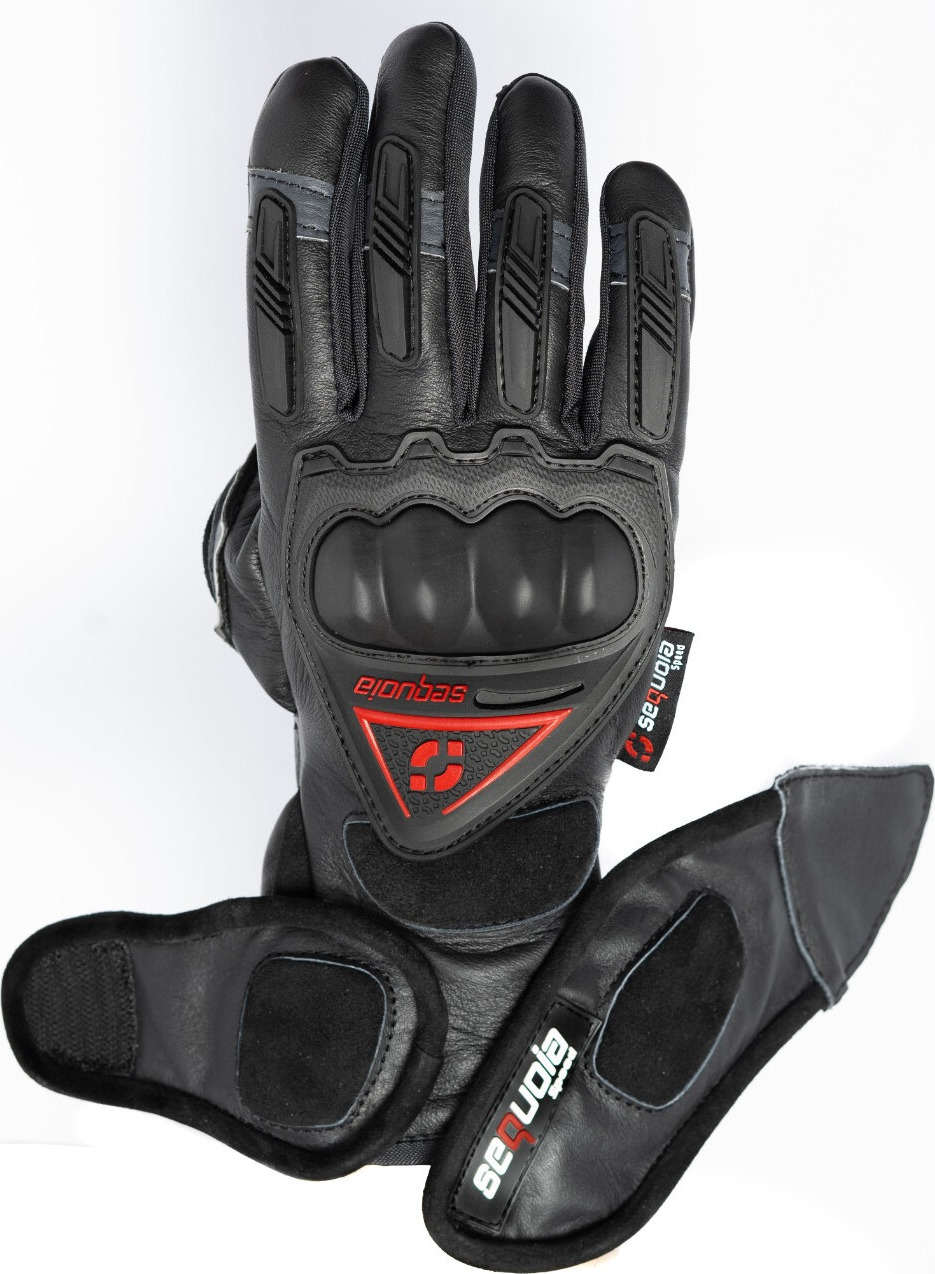 Guantes para moto cuero y textil con protecciones Sequoia Speed Colombia