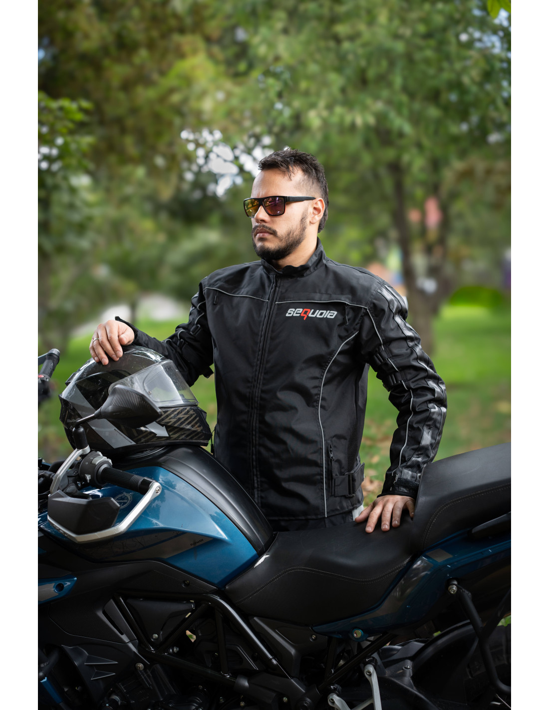 Chaqueta TT protecciones removibles certificadas impermeable para moto touring